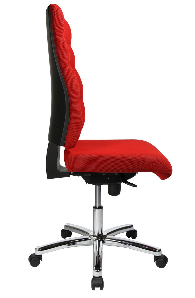 Bürostuhl Unni Med Deluxe rot, Gestell chrom