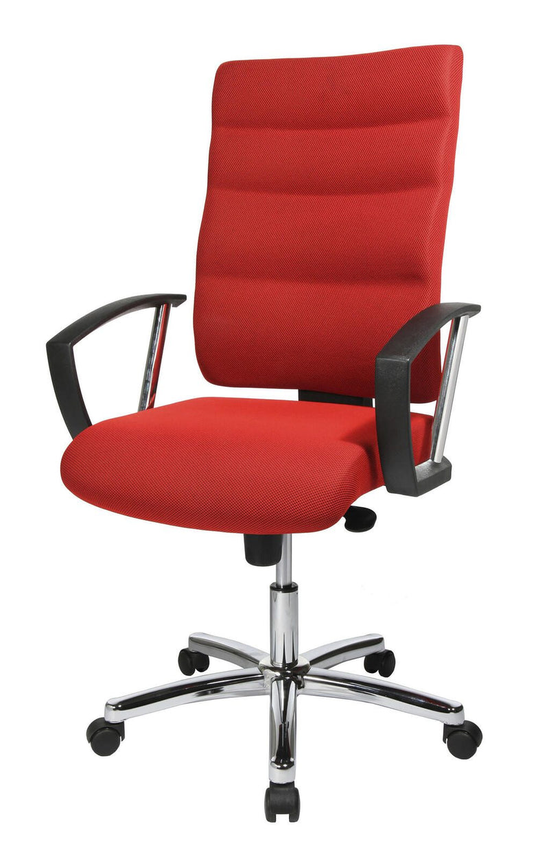 Bürostuhl Unni Med Deluxe rot, Gestell chrom