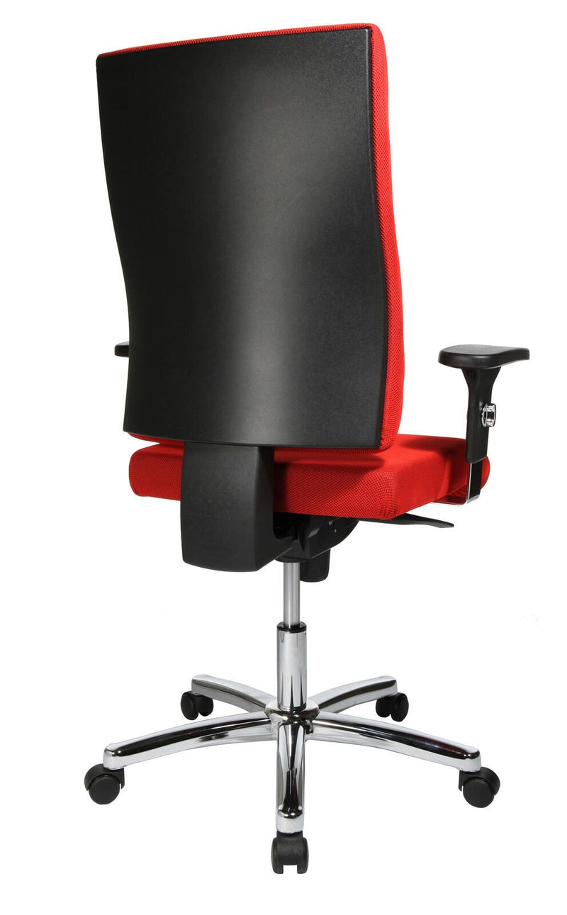 Bürostuhl Unni Med Deluxe rot, Gestell chrom
