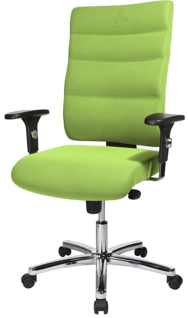 Bürostuhl Unni Med Deluxe grün, Gestell chrom