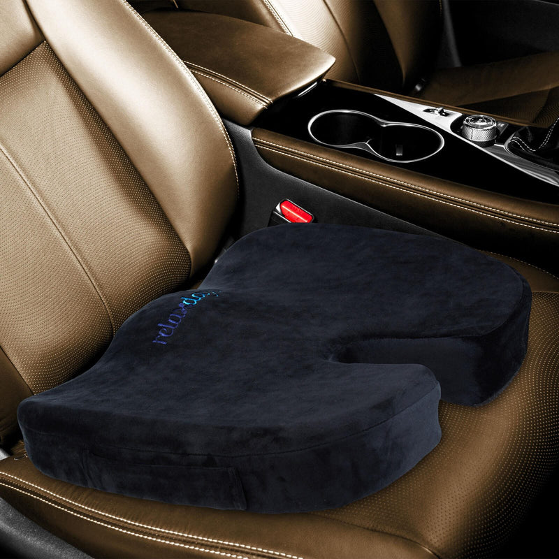 relaxdays Sitzkissen Orthopädisch schwarz
