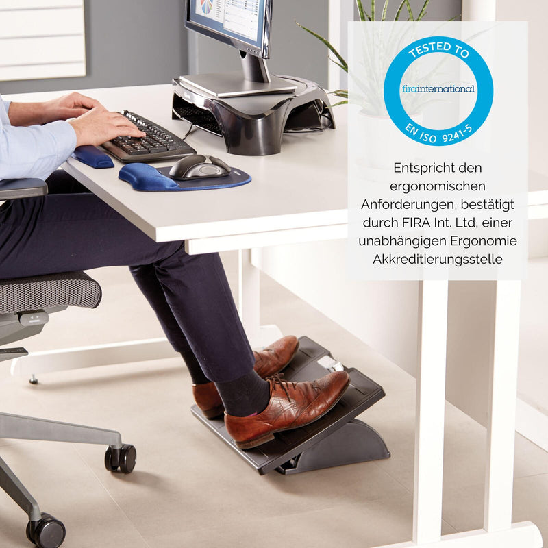 Fellowes Fußstütze Office Suites™ Microban® Polystyrol schwarz, silber