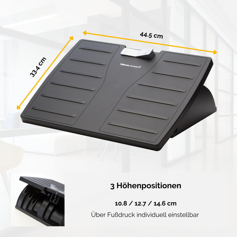 Fellowes Fußstütze Office Suites™ Microban® Polystyrol schwarz, silber
