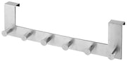 Türgarderobe mit 6 Haken edelstahl silber