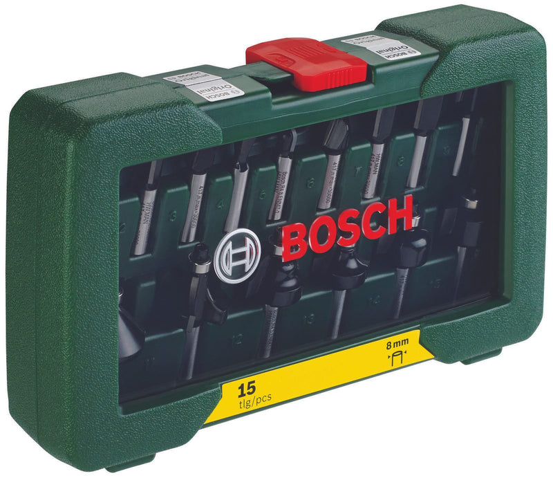 BOSCH Fräser-Set 15-teilig 8 mm