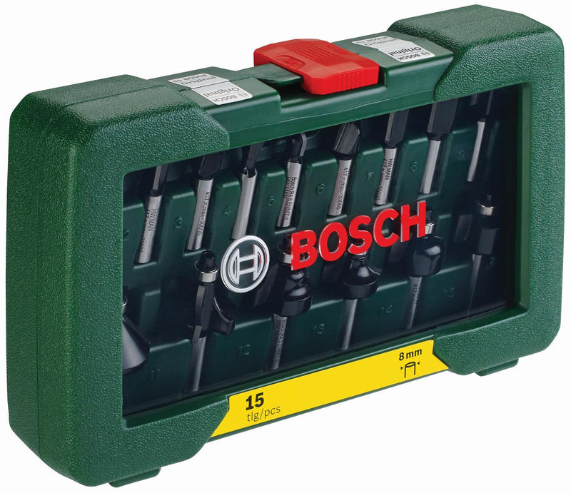 BOSCH Fräser-Set 15-teilig 8 mm