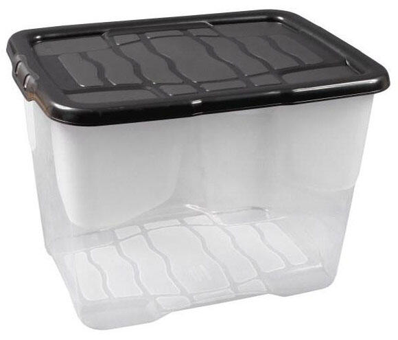 cep Aufbewahrungsbox Curve 10,0 l - 28,0 x 35,0 x 16,0 cm transparent, schwarz