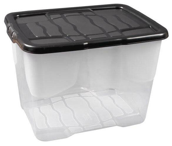 cep Aufbewahrungsbox Curve 24,0 l - 30,0 x 40,0 x 28,0 cm transparent, schwarz