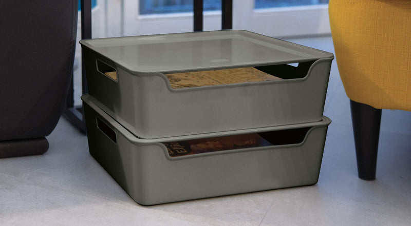 cep Aufbewahrungsbox Bella 9,15 l - 28,0 x 36,0 x 11,0 cm grau