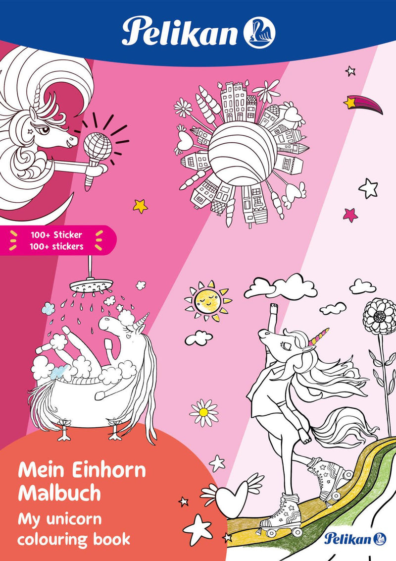 Pelikan Einhorn mit Sticker Malbuch