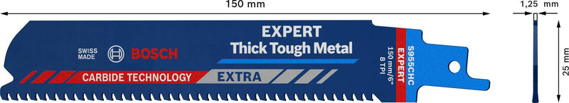 BOSCH EXPERT ‘Thick Tough Metal’ S 955 CHC Säbelsägeblätter 10 St.