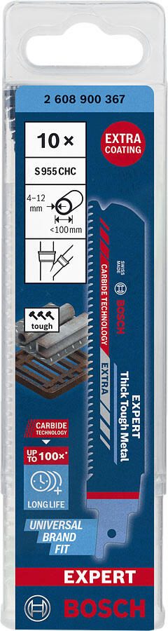 BOSCH EXPERT ‘Thick Tough Metal’ S 955 CHC Säbelsägeblätter 10 St.