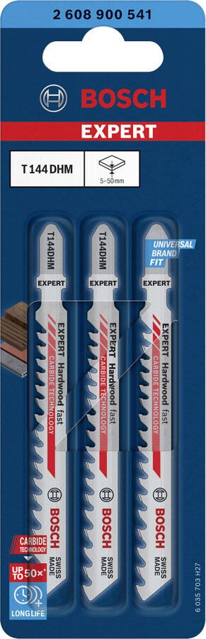 BOSCH EXPERT ‘Hardwood Fast’ T 144 DHM Stichsägeblätter 3 St.