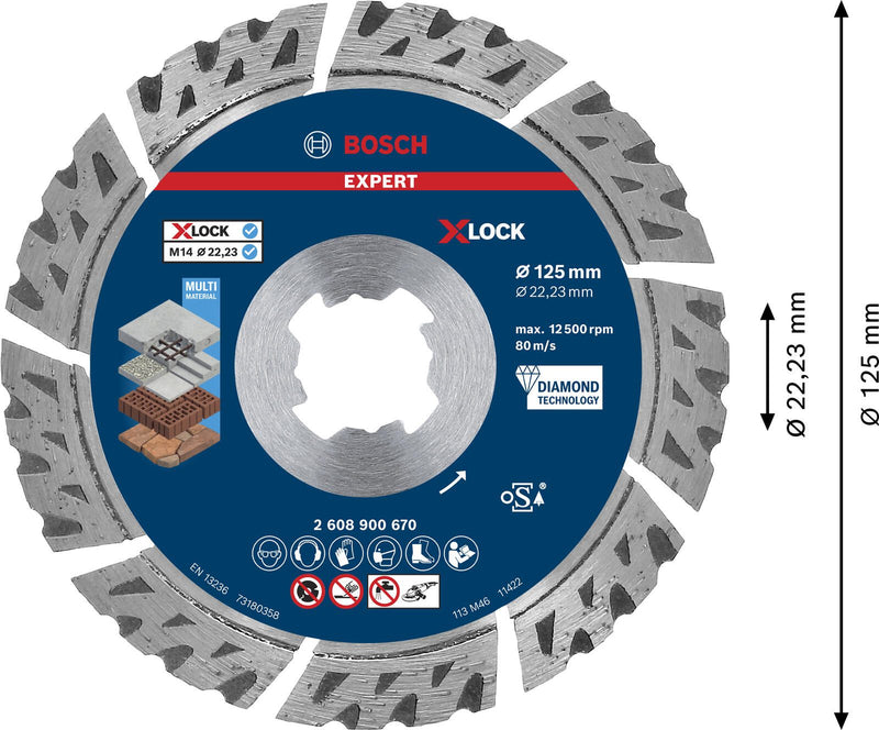 BOSCH Diamant-Trennscheibe 125 mm