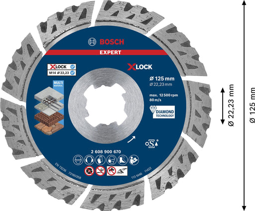 BOSCH Diamant-Trennscheibe 125 mm