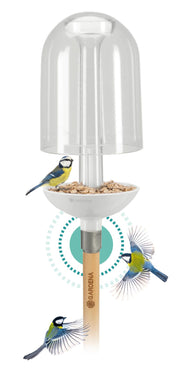 GARDENA ClickUp! Vogelfutterspender weiß, klar