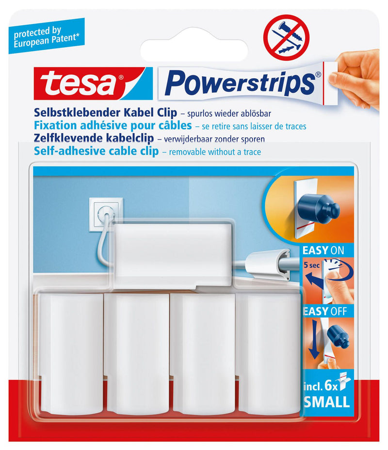 tesa Kabelclips weiß