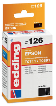 edding Druckerpatrone EDD-126 schwarz kompatibel zu EPSON T0711/T0891