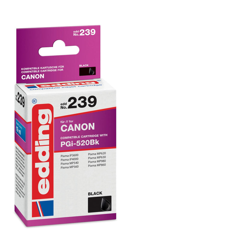 edding Druckerpatrone EDD-239 schwarz kompatibel zu Canon PGI-520 BK