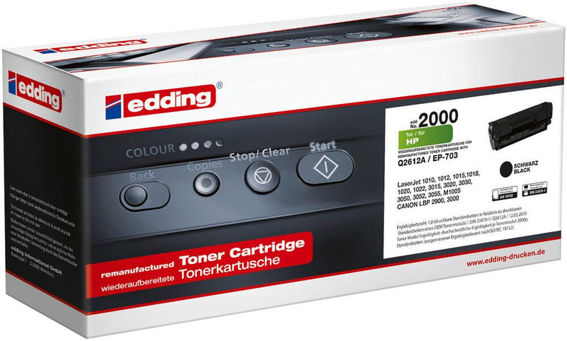 edding Toner EDD-2000 schwarz kompatibel zu HP 12A (Q2612A)