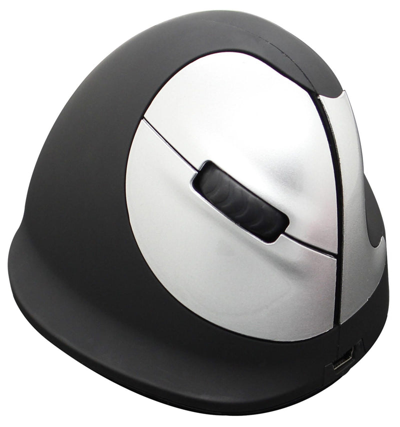 r-go HE Ergo Vertical Mouse Größe M rechts Maus ergonomisch kabellos schwarz, silber