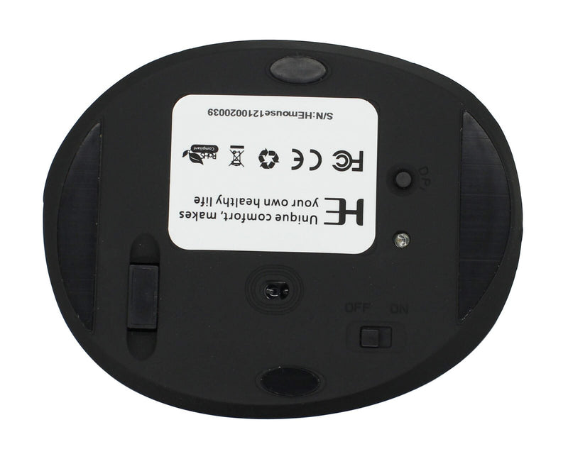 r-go HE Ergo Vertical Mouse Größe M rechts Maus ergonomisch kabellos schwarz, silber