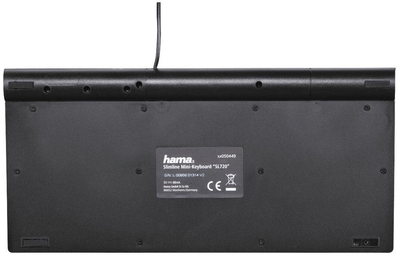 Hama Tastatur kabelgebunden Slimline SL720 schwarz