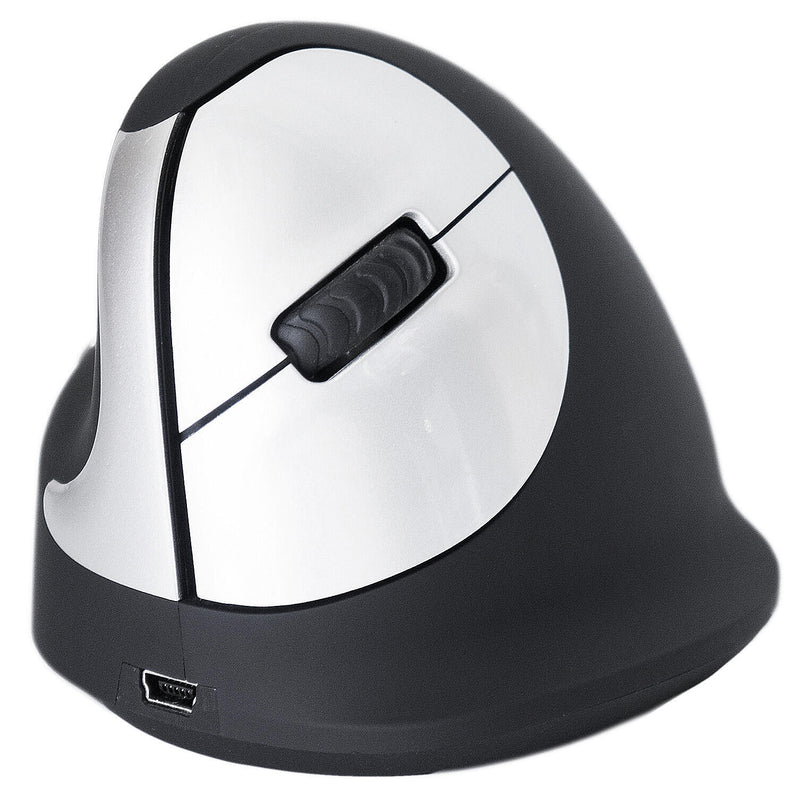 r-go HE Ergo Vertical Mouse Größe M links Maus ergonomisch kabellos schwarz, silber