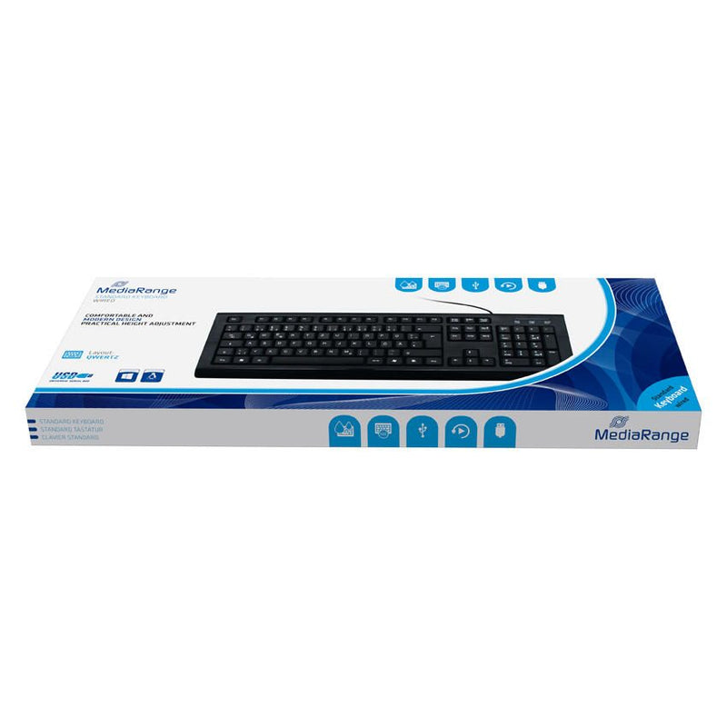 MediaRange Tastatur kabelgebunden MROS101 schwarz
