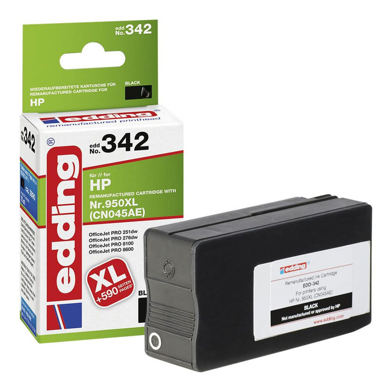 edding Druckerpatrone EDD-342 schwarz kompatibel zu HP 950XL (CN045AE)