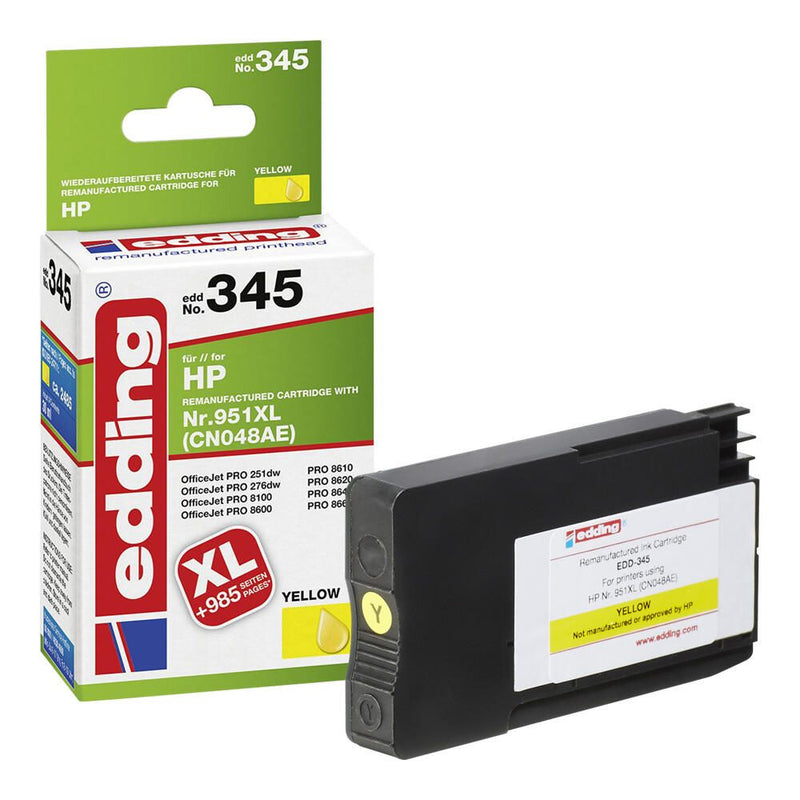 edding Druckerpatrone EDD-345 gelb kompatibel zu HP 951XL (CN048AE)