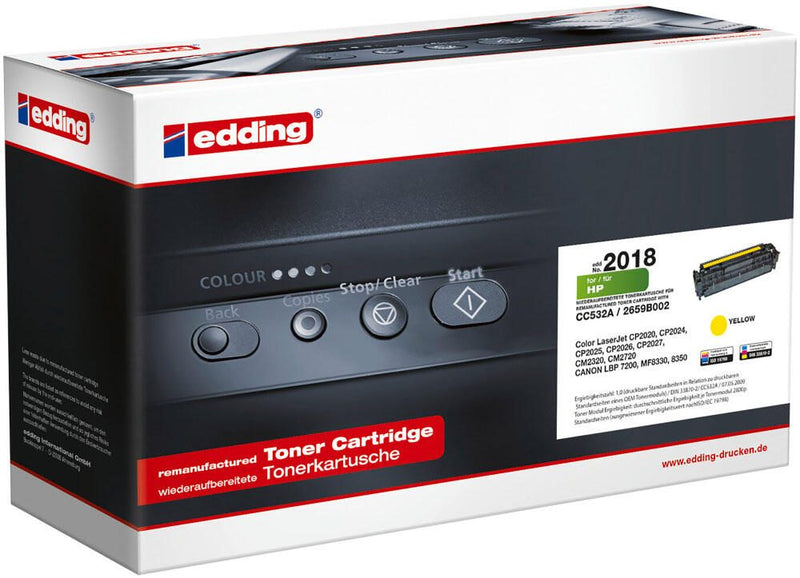 edding Toner EDD-2018 gelb kompatibel zu HP 304A (CC532A)