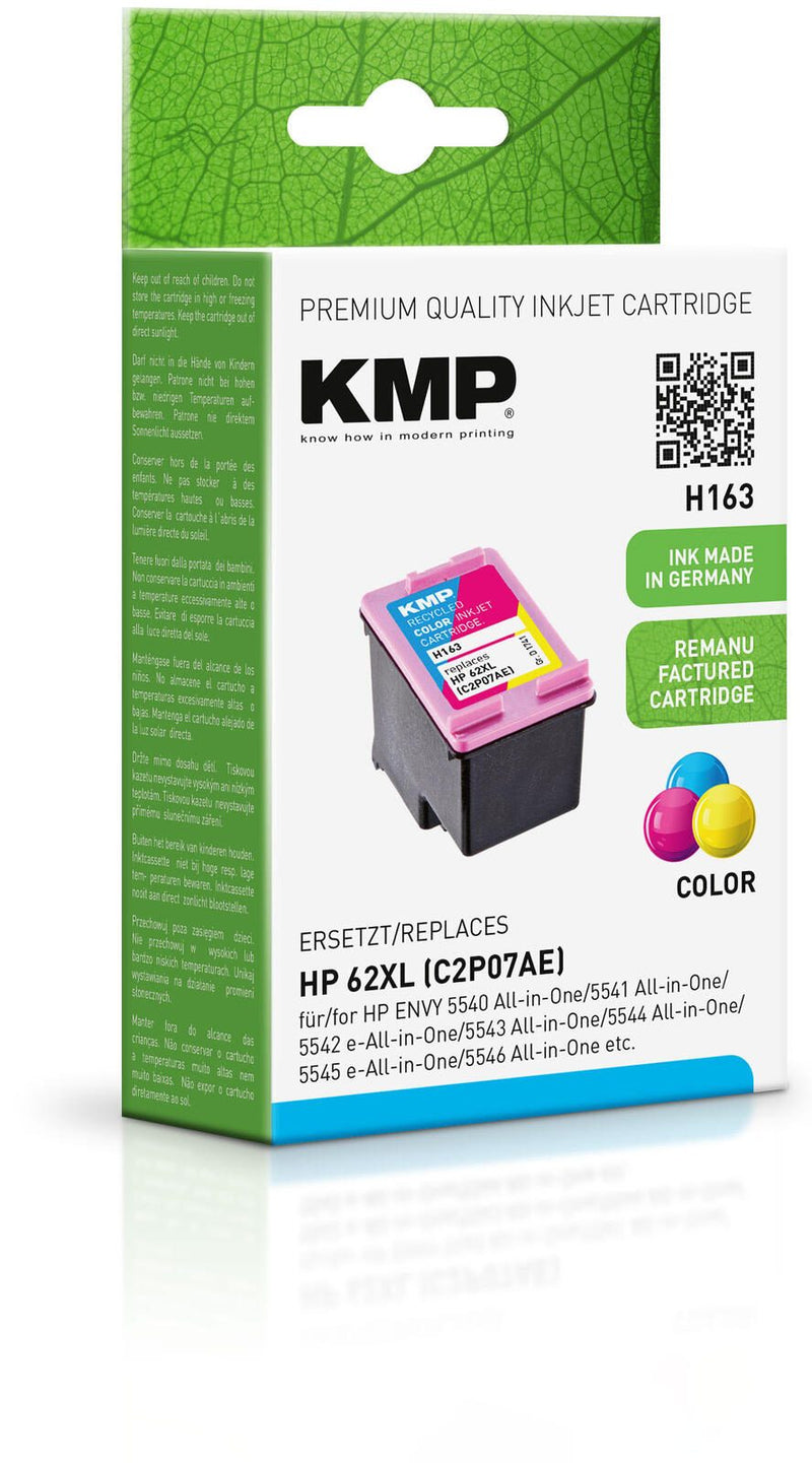 KMP Druckerpatrone H163 color kompatibel zu HP 62XL (C2P07AE)