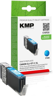 KMP Druckerpatrone C107CX cyan kompatibel zu Canon CLI-571 XL C