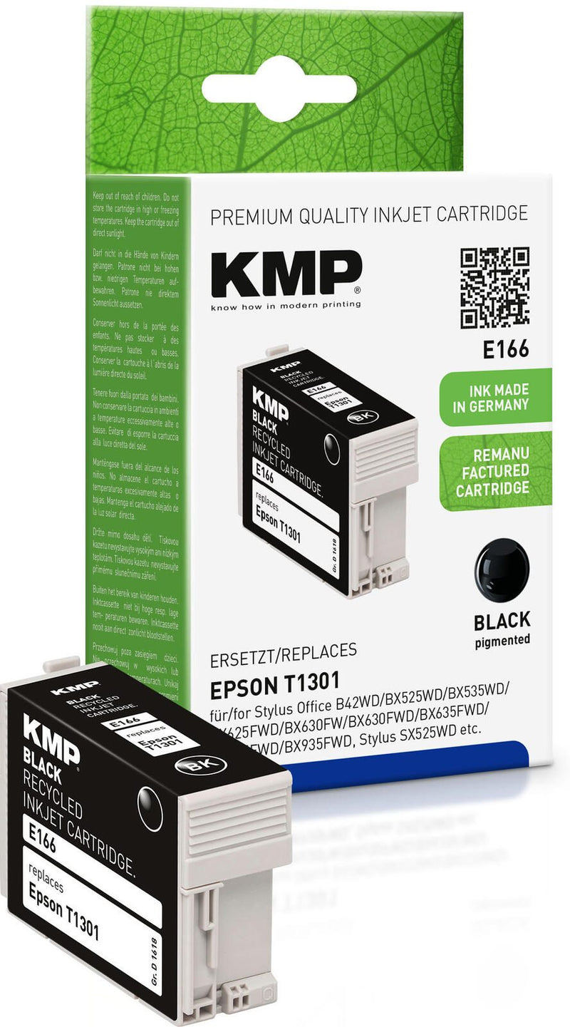 KMP Druckerpatrone E166 schwarz kompatibel zu EPSON 13 XL / T1301 XL