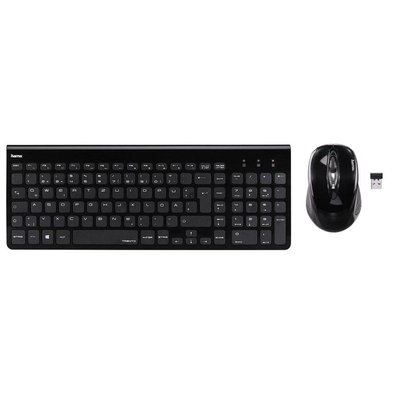 Hama Tastatur-Maus-Set kabellos Trento schwarz