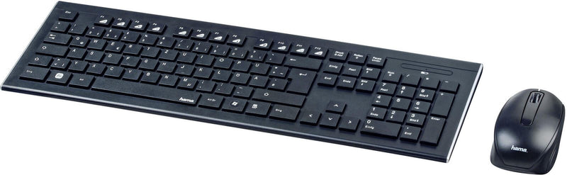 Hama Tastatur-Maus-Set kabellos Cortino schwarz