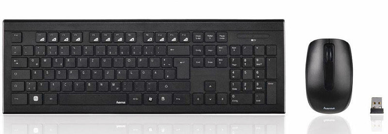 Hama Tastatur-Maus-Set kabellos Cortino schwarz