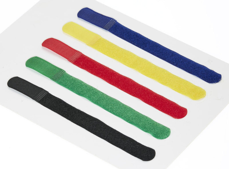 MediaRange Kabelbinder rot, gelb, grün, schwarz, blau
