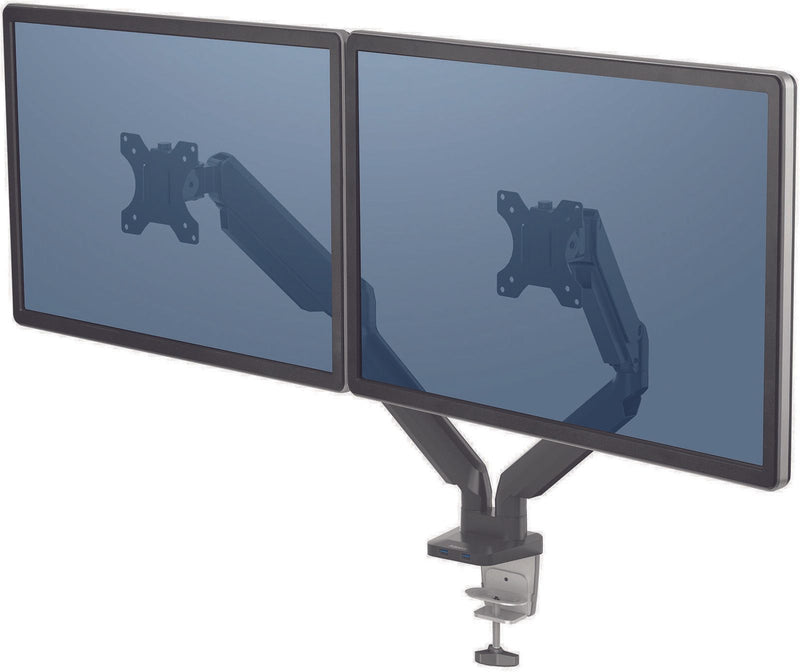 Fellowes Monitor-Halterung Platinum Dual schwarz