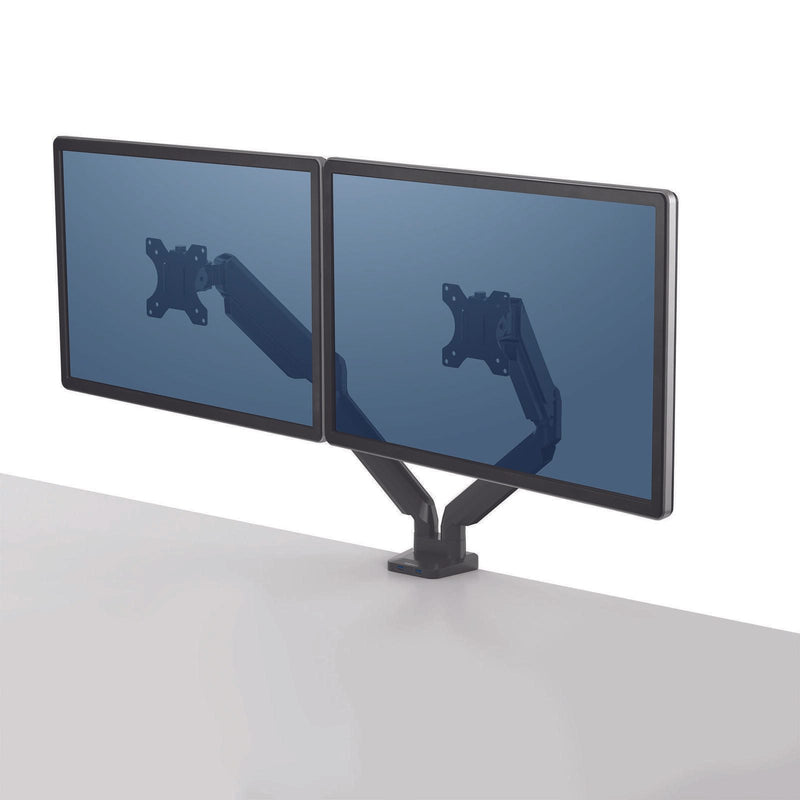 Fellowes Monitor-Halterung Platinum Dual schwarz