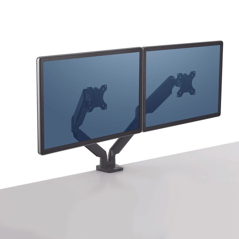 Fellowes Monitor-Halterung Platinum Dual schwarz