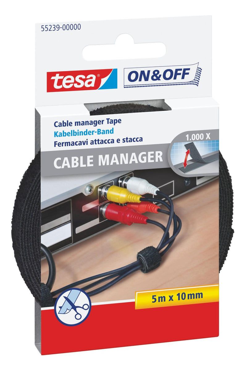 tesa Klettband schwarz