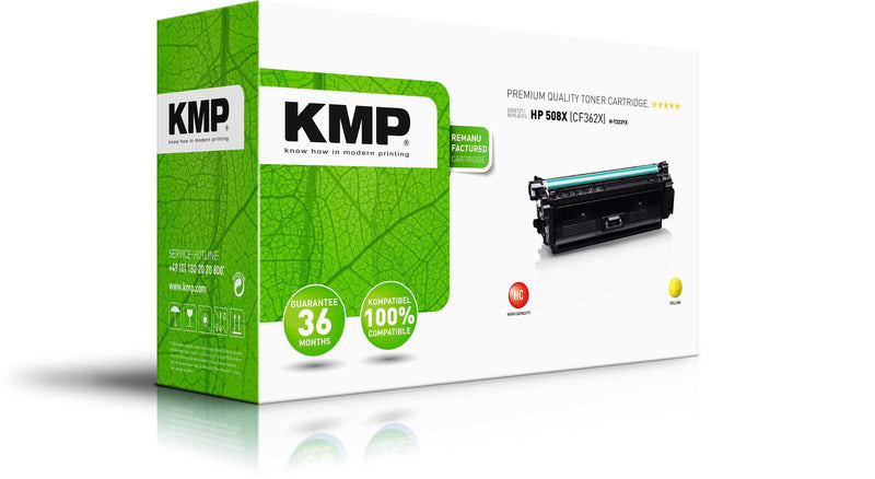 KMP Toner H-T223YX gelb kompatibel zu HP 508X (CF362X)