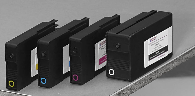 edding Druckerpatronen EDD-427 schwarz, cyan, magenta, gelb kompatibel zu HP 950XL + 951XL (C2P43AE), 4er-Set