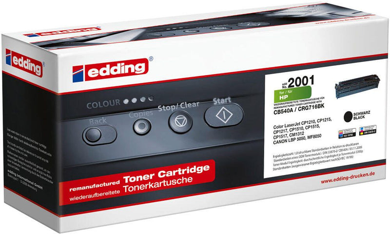 edding Toner EDD-2001 schwarz kompatibel zu HP 125A; Canon 716 BK(CB540A; 1980B002AA)