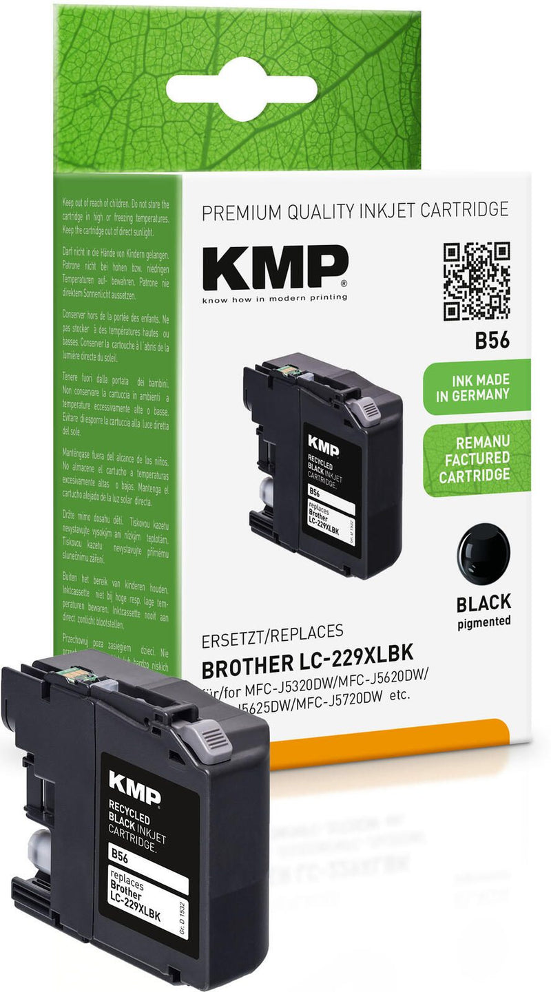 KMP Druckerpatrone B56 schwarz kompatibel zu brother LC-229XLBK