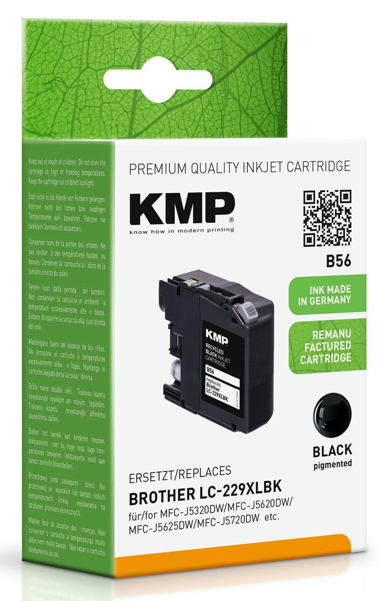 KMP Druckerpatrone B56 schwarz kompatibel zu brother LC-229XLBK