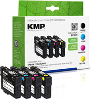 KMP Druckerpatrone E218VX schwarz, cyan, magenta, gelb kompatibel zu EPSON T2996XL, 4er-Set
