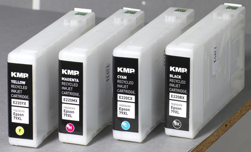 KMP Druckerpatronen E220VX schwarz, cyan, magenta, gelb kompatibel zu EPSON T7901XL, T7902XL, T7903XL, T7904XL, 4er-Set